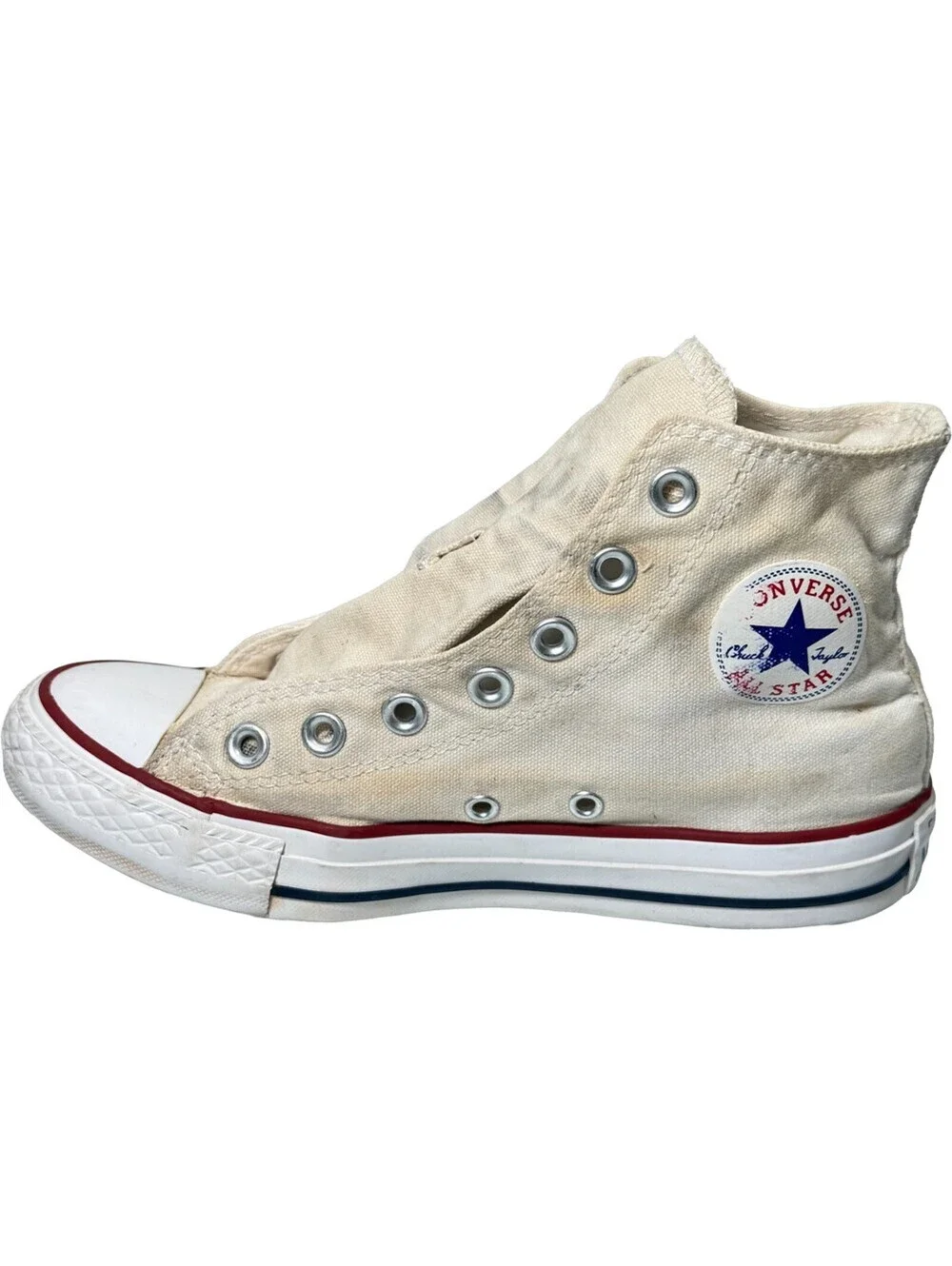 Chuck Taylor Converse All Star White Hi Top Unisex Sneaker M7650 Mens 4 Womens 6